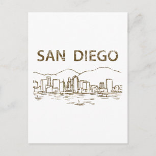 Vintag San Diego Postkarte