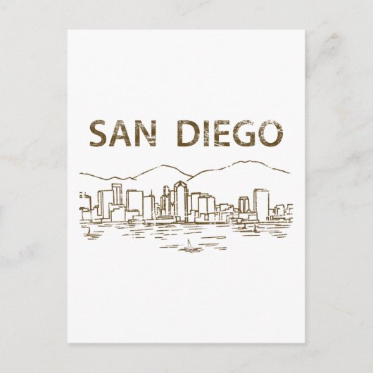 Vintag San Diego Postkarte (Vorderseite)