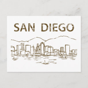 Vintag San Diego Postkarte
