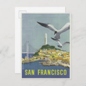 Vintag San Francisco California Coit Tower Postkarte (Vorne/Hinten)