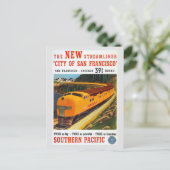 Vintag San Francisco Chicago Travel Postkarte (Stehend Vorderseite)