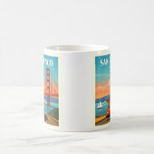 Vintag San Francisco Kalifornien Kaffeetasse (Mittel)