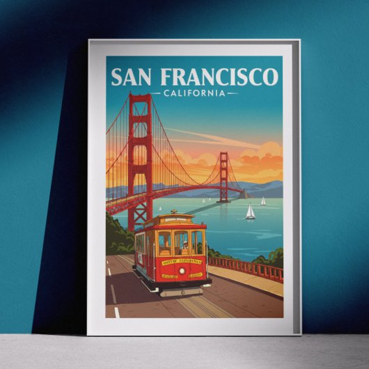 Vintag San Francisco Kalifornien Poster