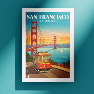Vintag San Francisco Kalifornien Postkarte
