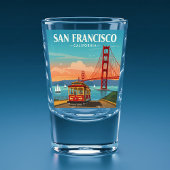 Vintag San Francisco Kalifornien Schnapsglas