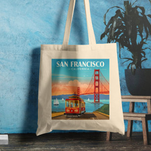 Vintag San Francisco Kalifornien Tragetasche
