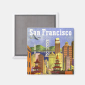 Vintag San Francisco Magnet (Vorderseite/Rückseite)