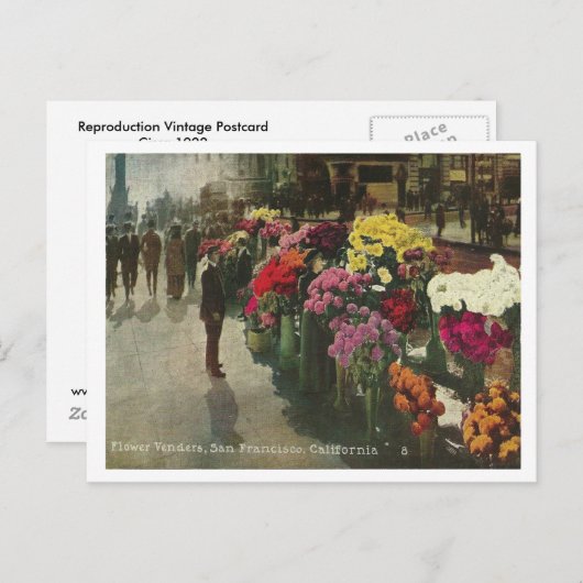 Vintag San Francisco Postkarte (Vorne/Hinten)