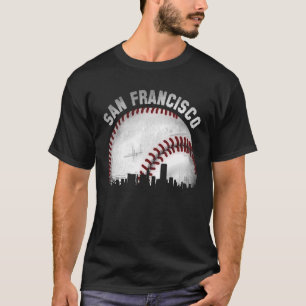 Vintag San Francisco Skyline City Baseball T-Shirt