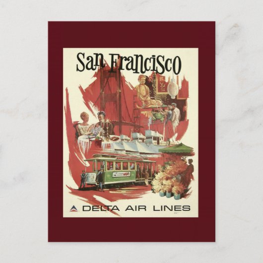 Vintag San Francisco Travel Postcard Postkarte (Vorderseite)