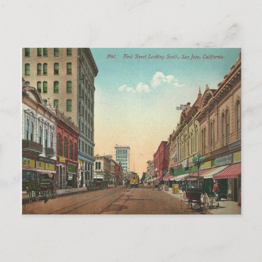 Vintag San Jose California Postkarte (Vorderseite)