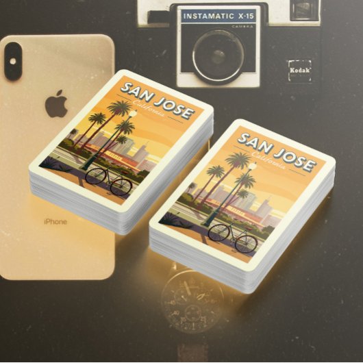 Vintag San Jose California Spielkarten