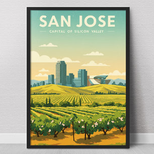 Vintag San Jose Poster