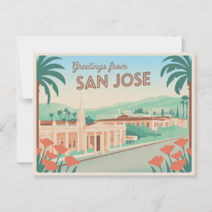 Vintag San José Postkarte   Grüße aus