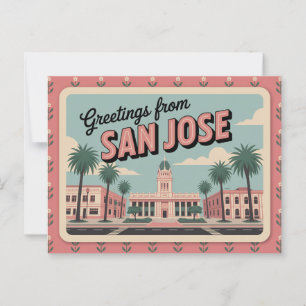 Vintag San José Postkarte   Grüße aus