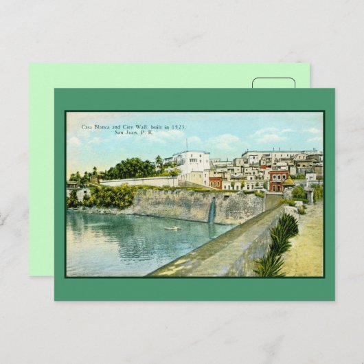 Vintag San Juan, Puerto Rico Postkarte (Vorne/Hinten)