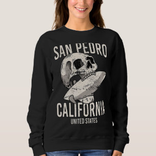 Vintag San Pedro Beach California CA Retro Surfer Sweatshirt