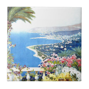 Vintag San Remo Italien Reisen Fliese