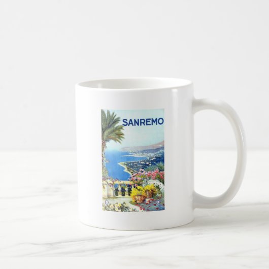 Vintag San Remo Italien Reisen Kaffeetasse (Rechts)