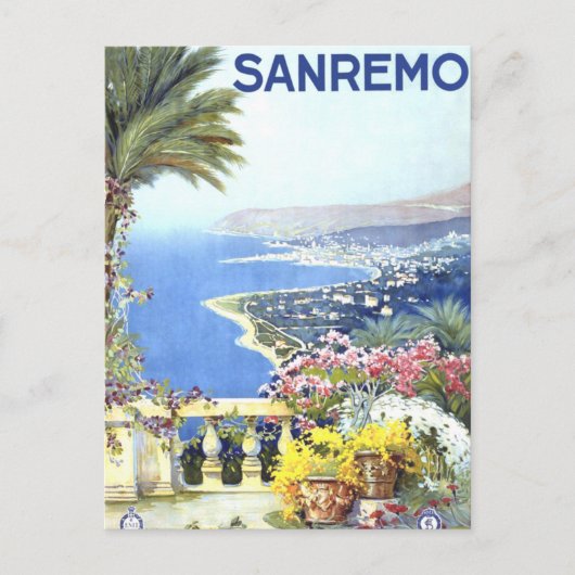Vintag San Remo Italien Reisen Postkarte (Vorderseite)