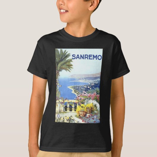 Vintag San Remo Italien Reisen T-Shirt (Vorderseite)