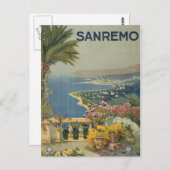 Vintag San Remo Italienische Reise Postkarte (Vorne/Hinten)