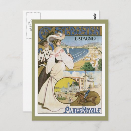 Vintag San Sebastian Spanien Postkarte (Vorne/Hinten)