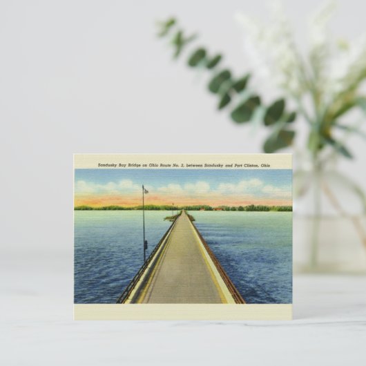 Vintag Sandusky Ohio Postkarte (Stehend Vorderseite)