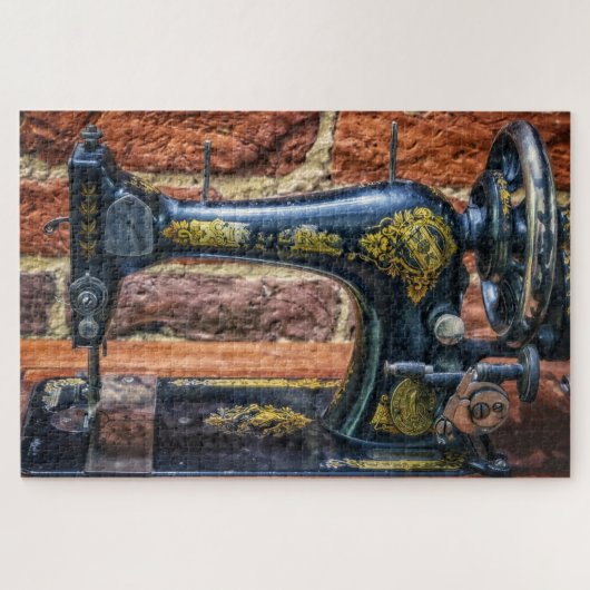 Vintag Sänger Nähen Maching Jigsaw Puzzle (Horizontal)