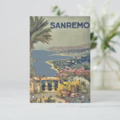 Vintag Sanremo Italien Reisen Karte (Stehend Vorderseite)