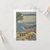 Vintag Sanremo Italien Reisen Karte (Vorderseite/Rückseite Beispiel)