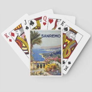 Vintag Sanremo Italien spielt Karten Spielkarten