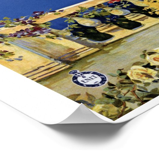 Vintag Sanremo - Italienische Reiseanzeige Poster (Ecke)