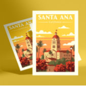Vintag Santa Ana Kalifornien Postkarte