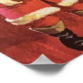 Vintag Santa Baby Rentier Mitte Jahrhundert Poster (Ecke)