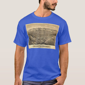 Vintag Santa Barbara CA Karte (1877) T - Shirt