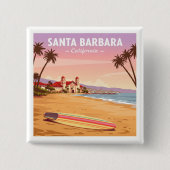 Vintag Santa Barbara California Button (Vorderseite)