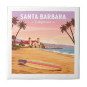 Vintag Santa Barbara California Fliese (Vorderseite)