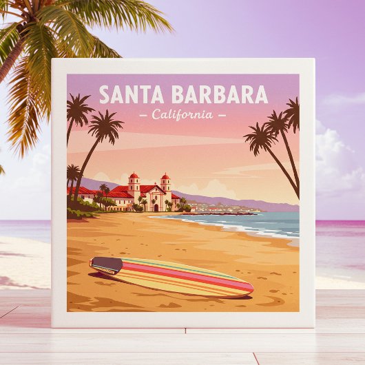 Vintag Santa Barbara California Fliese