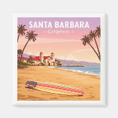 Vintag Santa Barbara California Magnet (Vorne)