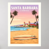 Vintag Santa Barbara California Poster (Vorne)