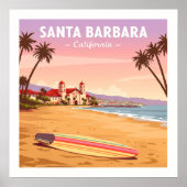 Vintag Santa Barbara California Poster (Vorne)