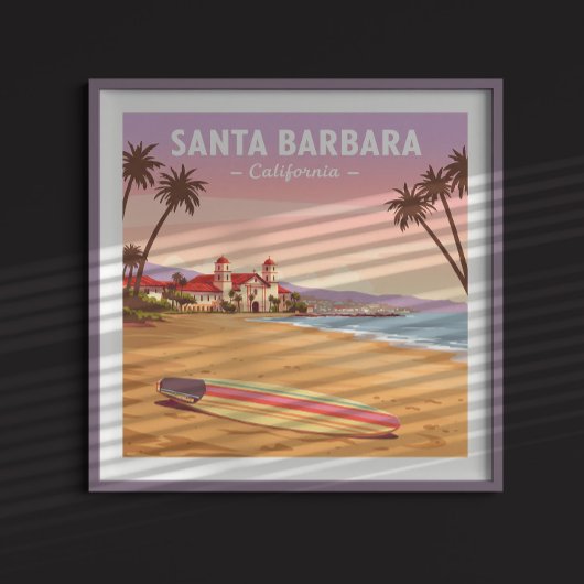 Vintag Santa Barbara California Poster