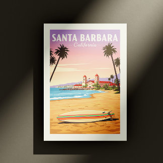 Vintag Santa Barbara California Postkarte