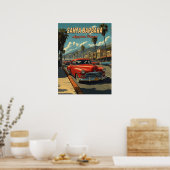 Vintag Santa Barbara, Kalifornien Poster (Küche)