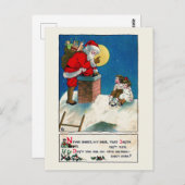 VINTAG SANTA CLAUS CHRISTMAS POSTCARD POSTKARTE (Vorne/Hinten)