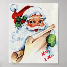 Vintag Santa Claus Poster
