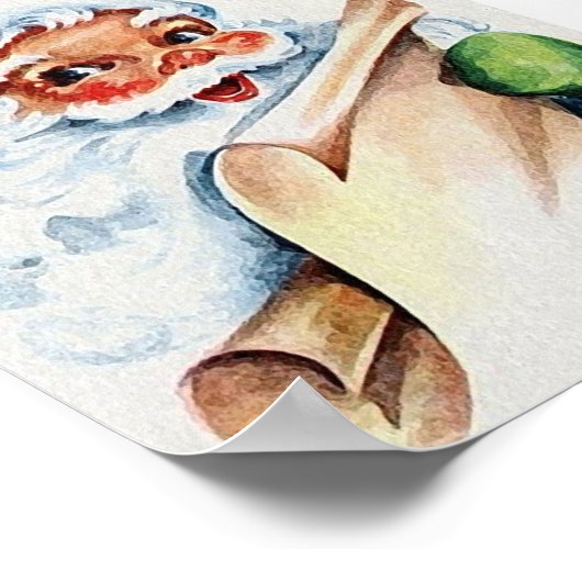Vintag Santa Claus Poster (Ecke)