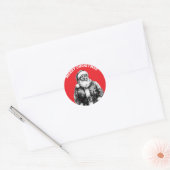 Vintag Santa Claus Red Runder Aufkleber (Umschlag)