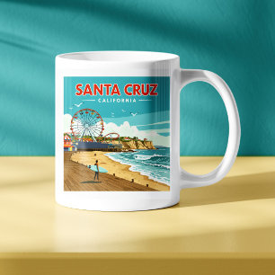 Vintag Santa Cruz Kalifornien Kaffeetasse